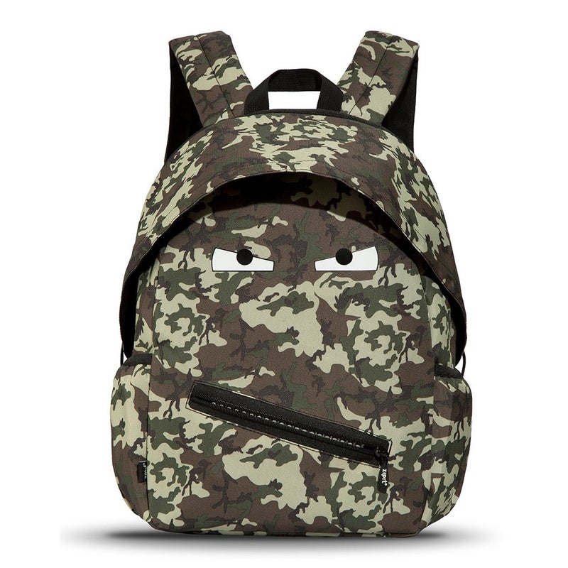 ZIPIT Grillz Backpack for Boys Elementary School & Preschool, Cute Book Bag for Kids, Sturdy & Lightweight (Green Camo) - Image 1